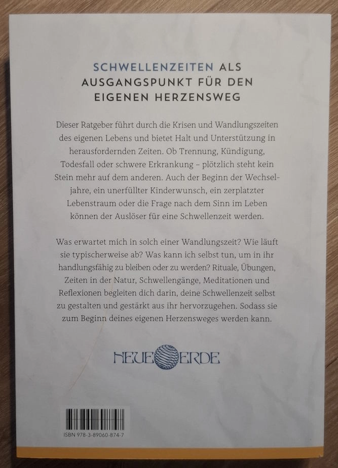 Buchtitel Schwellenzeiten Wandelzeiten von Sabrina Gundert